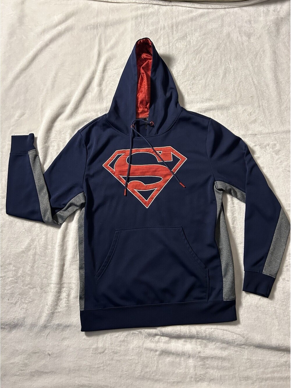 Superman Hoodie With Stitched S